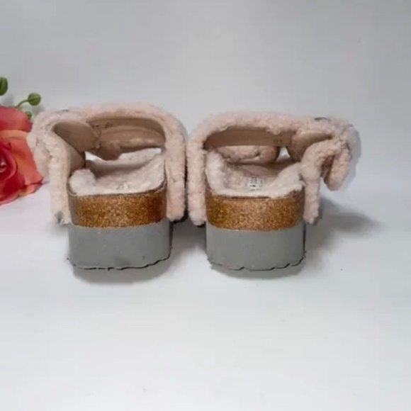 Birkenstock Papillio Arizona Big Buckle Teddy Shearling Plateau Sandals 36 - Picture 5 of 8